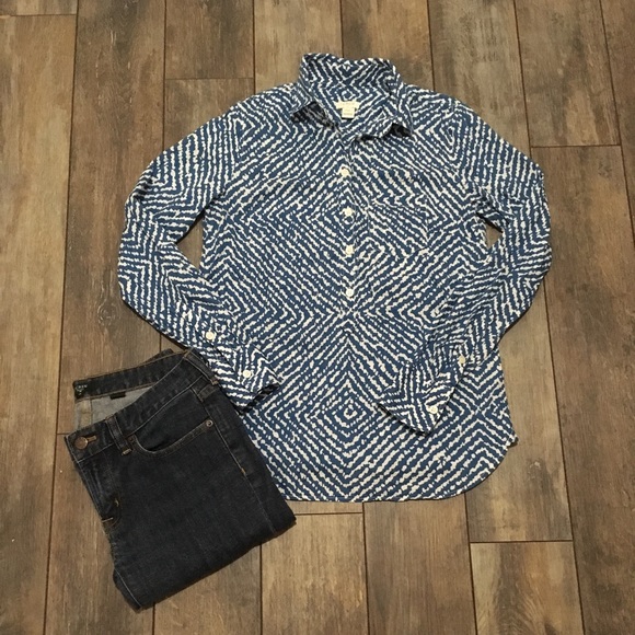 J. Crew Tops - J Crew Printed popover XXS